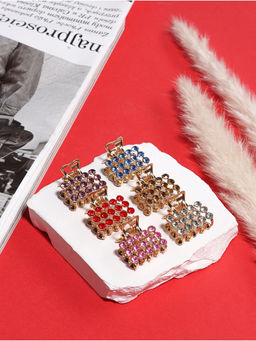 Цена за 6 шт. Крабик для волос «Классик», 2.5 см, золото МИКС