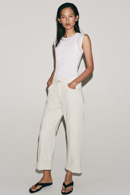 JEANS ZW COLLECTION BAGGY TIRO BAJO / Crudo
