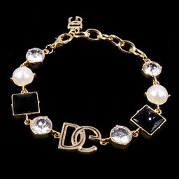 Браслет Dolche Gabbana Gold жемчуг и кристаллы Сваровски