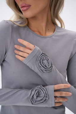 Лонгслив Эми (серый) - Эльза фото 9