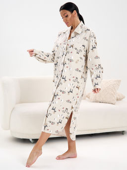 Халат-рубашка фланель м41лес НОВИНКА