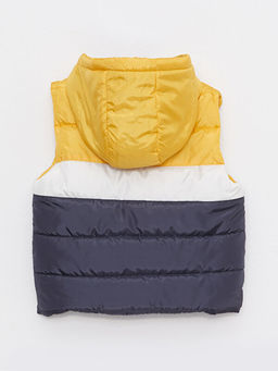 Kap??onlu Renk Bloklu Erkek Bebek ?i?me Yelek - Waikiki фото 2