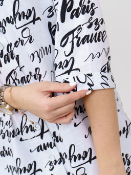 445 Туника "Белый/Париж"