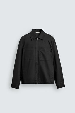 SOBRECAMISA REGULAR FIT BOLSILLOS / Negro - Zara фото 7