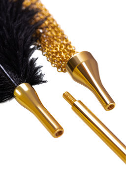 Флоггер-щекоталка TOYFA Theatre, металл, золотой, 44 см  фото 10