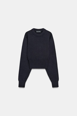 PLAIN KNIT CROP SWEATER - Zara фото 5