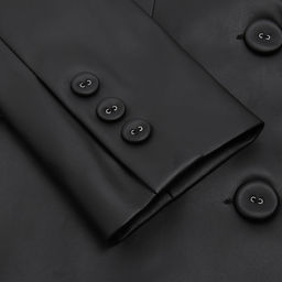 Пиджак женский из экокожи MINAKU: Eco leather, чёрный, размер 46