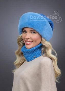 ВИДЕООБЗОР шапка Ника трикотаж экомех лаванда - Davidovfox фото 2