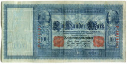 Банкнота 100 марок 1910 года Германия