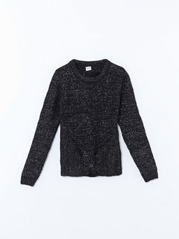 Bisiklet Yaka K?z ?ocuk Triko Kazak