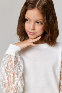 Джемпер детский для девочек Rebeca молочный - Acoola фото 5