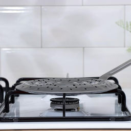 Рассекатель огня со съёмной ручкой, d=19 см