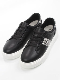 03-YC523-1 BLACK Полуботинки спортивные женские (натуральная кожа)