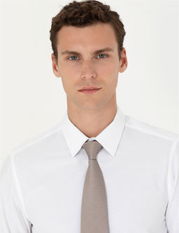 Beyaz Slim Fit Uzun Kollu Basic G_mlek - Pierre cardin фото 2