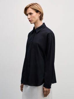 Рубашка из хлопка свободного кроя / Zarina  фото 4