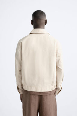COTTON - LINEN BLEND JACKET - Zara фото 3