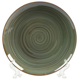 Тарелка десертная, керамика, 21 см, круглая, Verde зеленый, Daniks, ST2504-2 (414826) (4/24)  фото 2