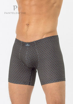 Мужские удлиненные трусы-шорты PMHL-1316 Геометрия бежевая