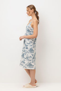 Е 10061/белая лилия,японский сад сорочка ночная жен - Very neat фото 4