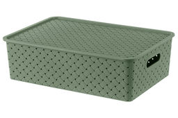 Корзинка с крышкой 7,5 л 35*24,5*10,5 см Береста оливковая - Elan gallery фото 12