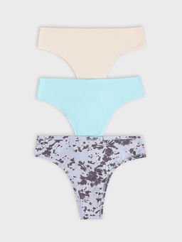 Трусы женские бразилиана мультипак (3шт.) в бежевом цвете - Mark formelle фото 8