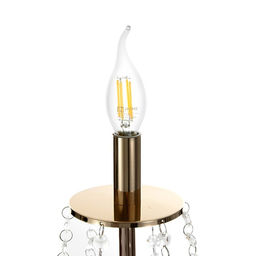 Торшер 2456/7 E14 40Вт золото 58х58х100-156 см