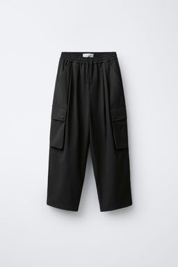 PANTAL?N CARGO NYLON / Negro