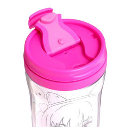 Термостакан детский «Аниме подружки», с вставкой-раскраской, цвет ярко-розовый, 250 мл