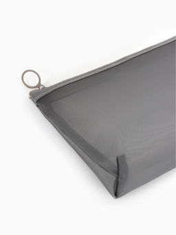 Косметичка дор Сетка 17*6,5*13,5, отд на молнии, серый