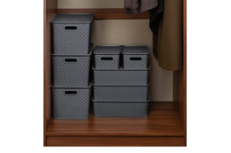 Корзинка с крышкой 14 л 35*24,5*20,5 см Береста серая - Elan gallery фото 6