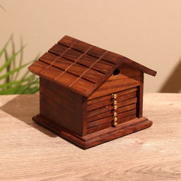 Подставки под горячее, 6 шт., 11×11×10 см, дерево шишам