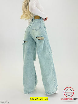 Джинсы широкие с высокой посадкой - Bruno фото 2