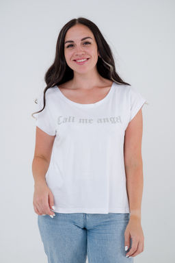 Футболка женская из вискозы Лирика белый Call me angel - Амадэль фото 6