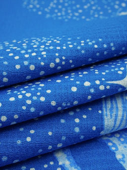 Вафельное полотно Морские обитатели цв.лазурный, ш.1.5м, хлопок-100%, 150гр/м.кв - Купава фото 6