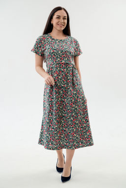 Платье женское из кулирки Миранда цветик макси - Амадэль фото 3