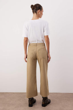 Koyu Mavi Orta Belli ve Beli Detayl? Pacas? Kesikli Culotte Bilek Boyu Jeans TWOAW26JE00045 - Trendyolmilla фото 10