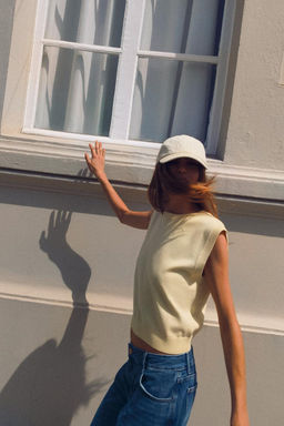 SLEEVELESS PLAIN KNIT TOP - Zara фото 6
