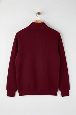 Siyah Regular/Normal Kesim Dokulu Etiket Detayl? Fermuarl? Sweatshirt TMNAW26SW00062 - Trendyolmilla фото 14