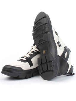 05-P51-1Z WHITE/BLACK Кроссовки женские зимние (натуральная и искусственная кожа, шерсть)