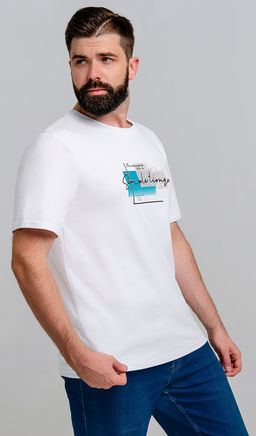 Арт. 67125 Футболка мужская 48-56 (5 шт) Цвет:белый