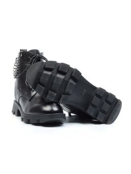 01-CYL94-D1 BLACK Ботинки демисезонные женские (натуральная кожа, байка)