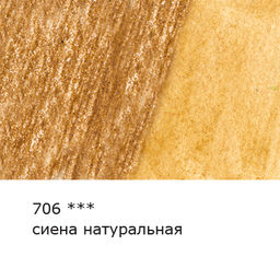 VISTA-ARTISTA Gallery VGWP Карандаш акварельный художественный заточенный 6 шт. 706 Сиена натуральная (Raw Sienna)