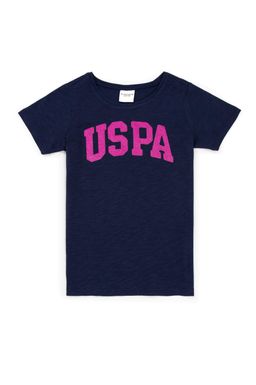 U. S. Polo Assn Темно-синяя базовая футболка с круглым вырезом для девочек - U.s. polo assn фото 2