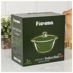 Кастрюля индукционная 3л АП Гранит black Induction Pro,арт. 43802И /Мечта/  фото 14