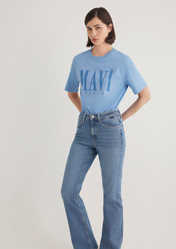Mavi Logo Bask?l? Mavi Tisort  фото 3