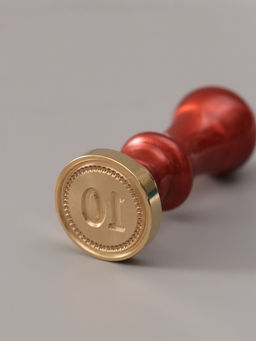 Печать для сургуча с пластиковой ручкой «Классика цифра 10», 2.5×2.5×6.3 см