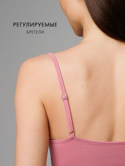 Женская майка на бретелях Lingeamo брусничный ЛТ-07 (22)  фото 17