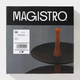 Этажёрка для фруктов и десертов Magistro «Галактика», 2 яруса, 19/27×22 см, фарфор, чёрная