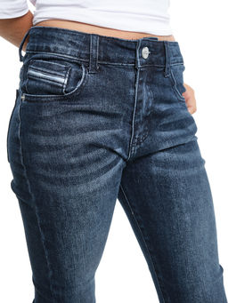 Джинсы синие для девочки 33-1075 синий - Mini maxi фото 9