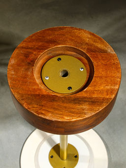 Столик кофейный, 30×30×55 см, манговое дерево, алюминий, мрамор